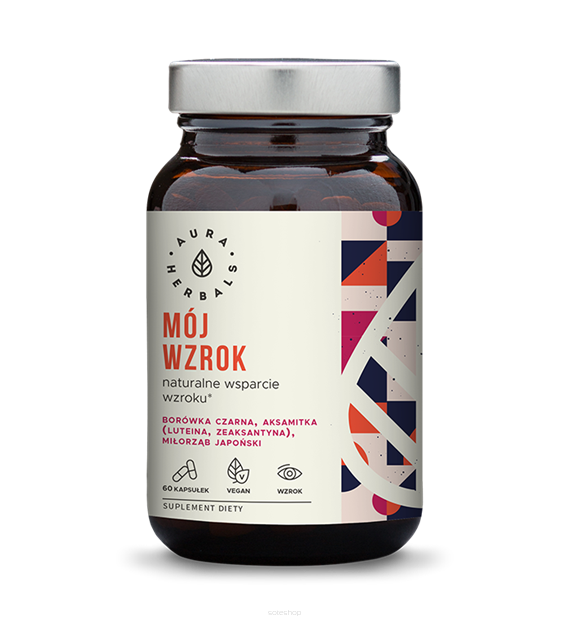 Mój Wzrok - Naturalne Wsparcie Wzroku - 60 kapsułek wegańskich Aura herbals