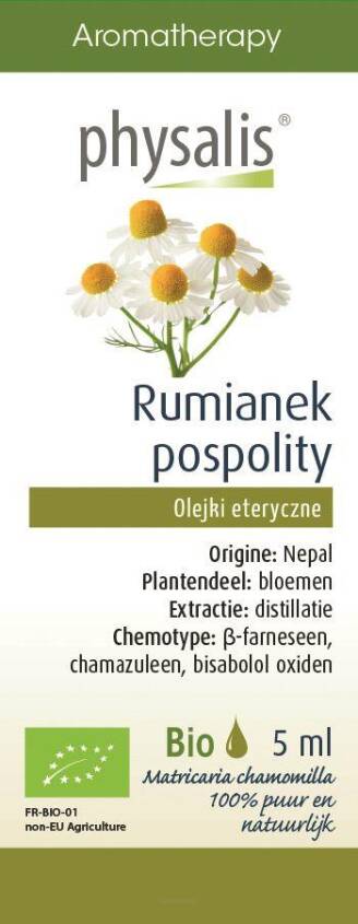 OLEJEK ETERYCZNY RUMIANEK POSPOLITY (ECHTE KAMILLE) BIO 5 ml - PHYSALIS