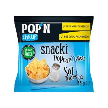 POP'N CHRUP Snacki Popcornowe Sól Morska 35g
