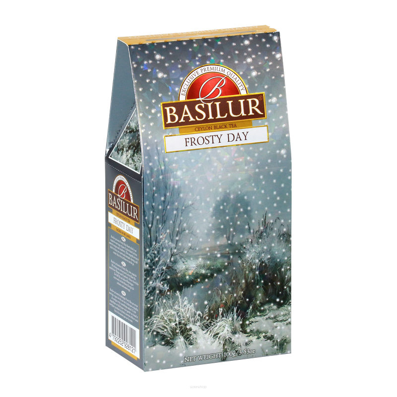 Herbata Czarna Cejlońska z dodatkami FROSTY DAY stożek 100g - Basilur