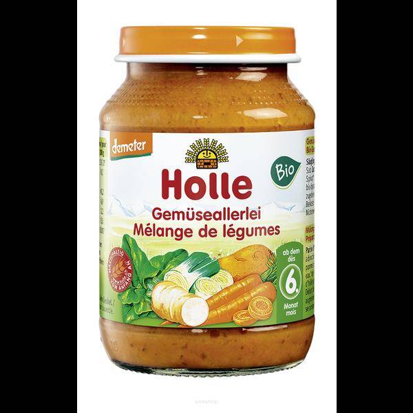 MIESZANKA WARZYWNA puree danie dla dzieci BIO od 6-mc190 g - Holle