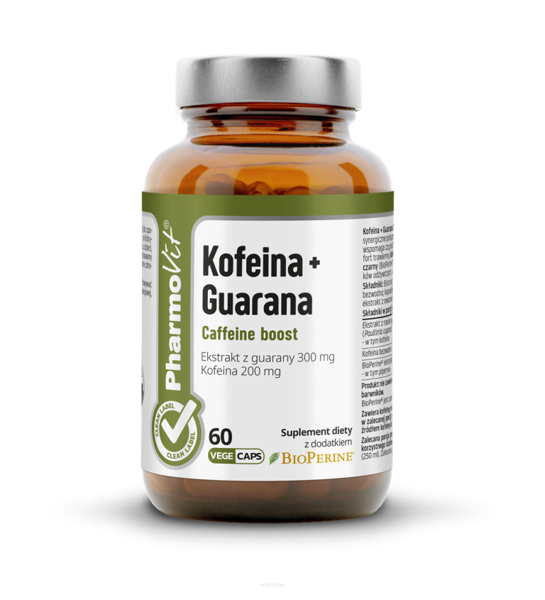 Kofeina + Guarana 60 vege kaps | Clean Label Pharmovit