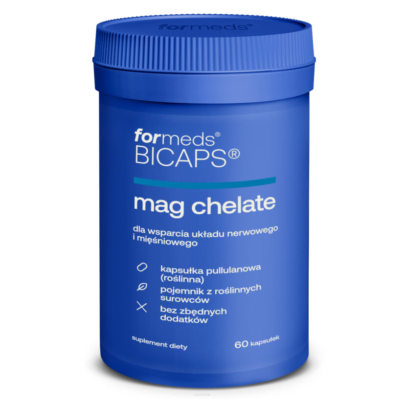 BICAPS mag chelate magnez ddiglicynian magnezu 44,7g 60 kapsułek - Formeds