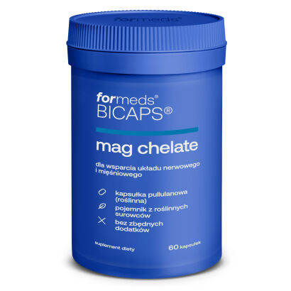 BICAPS mag chelate magnez ddiglicynian magnezu 44,7g 60 kapsułek - Formeds