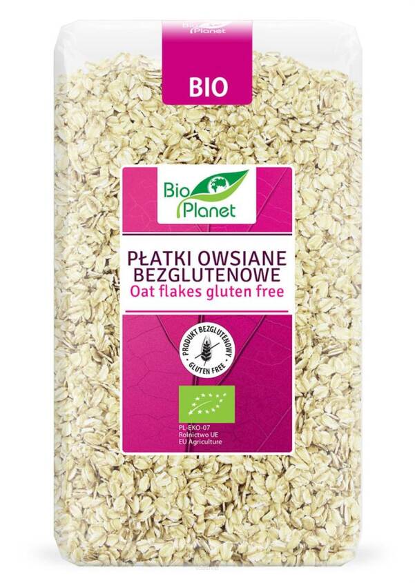 PŁATKI OWSIANE BEZGLUTENOWE BIO 600 g - BIO PLANET