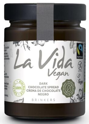 KREM Z CIEMNEJ CZEKOLADY BEZGLUTENOWY FAIR TRADE BIO 270 g - LA VIDA