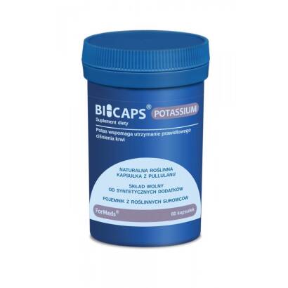 Bicaps Potas (cytrynian potasu) 1000mg 60kaps.- ForMeds