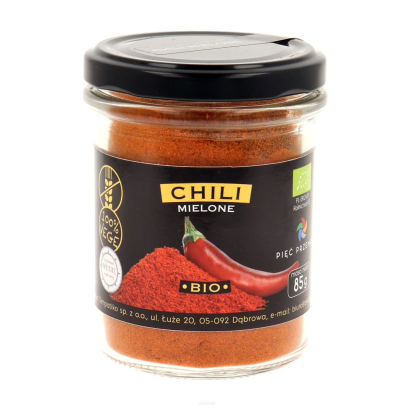 Chili mielone bezglutenowe BIO 85 g - Pięć Przemian